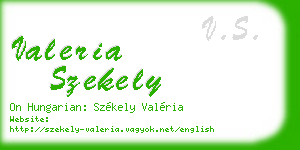 valeria szekely business card