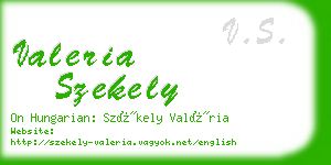 valeria szekely business card